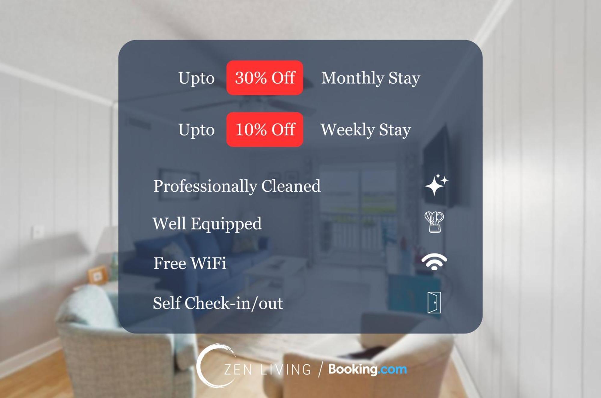 מירטל ביץ' Right Across Beach Pool View Private Balcony By Zen Living Short Term Rental מראה חיצוני תמונה